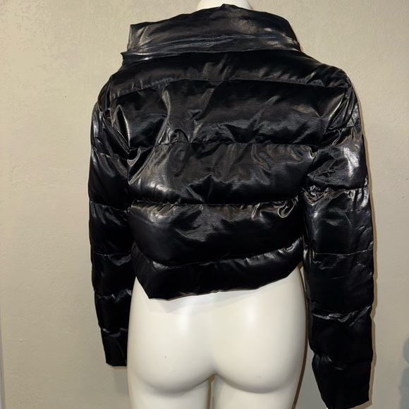 Hera Collection Shiny Black Puffer Jacket - Picture 5 of 7